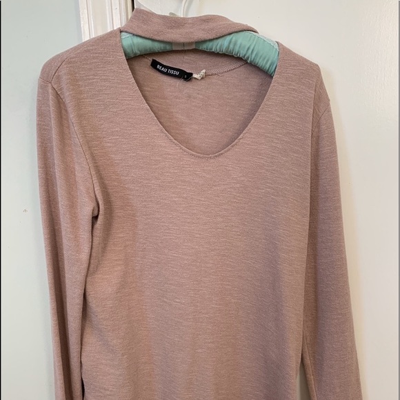 Beau Tissu Pink cutout shirt - Picture 1 of 3